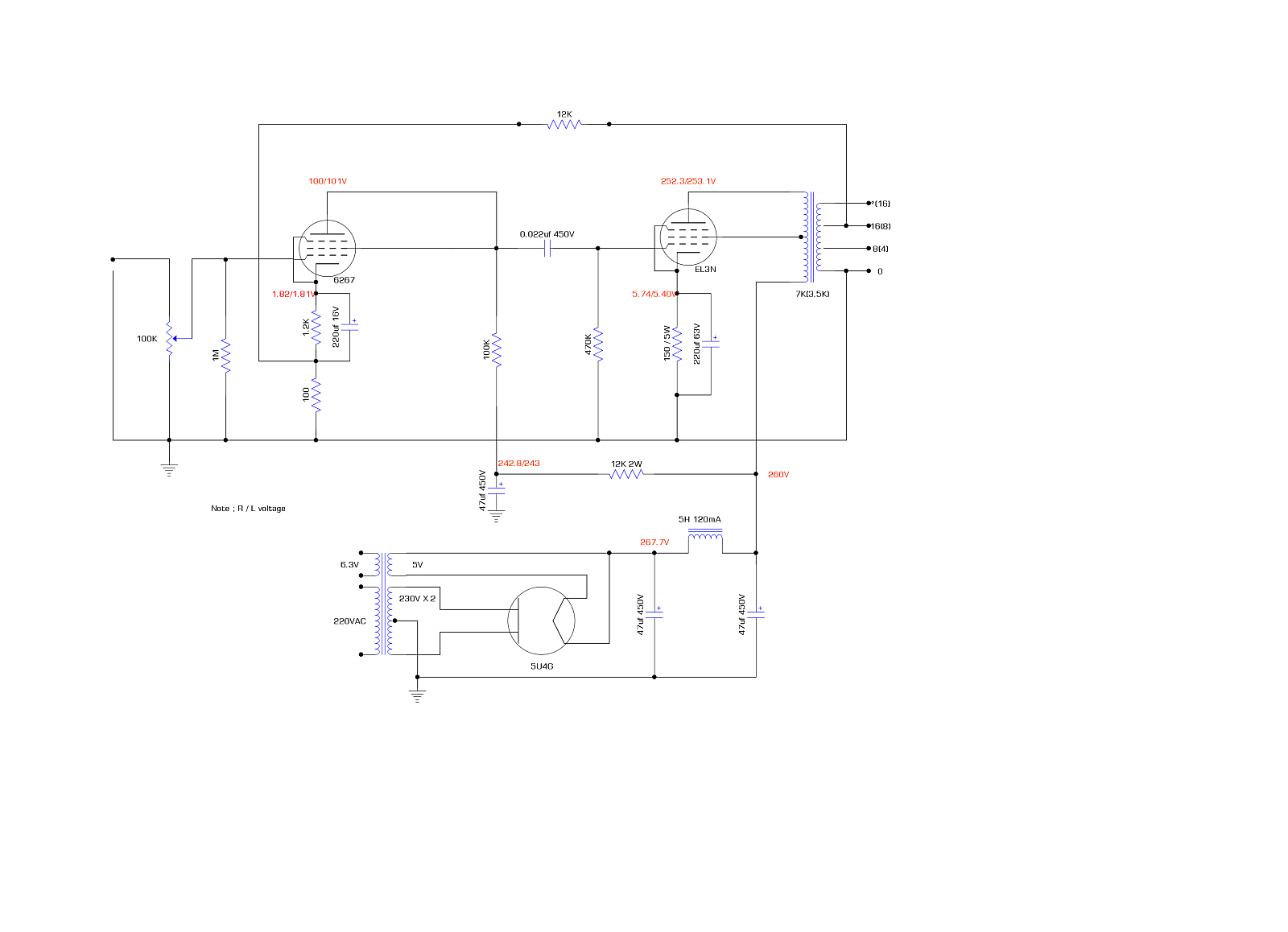 EL3nSE PRJ1 triode connection